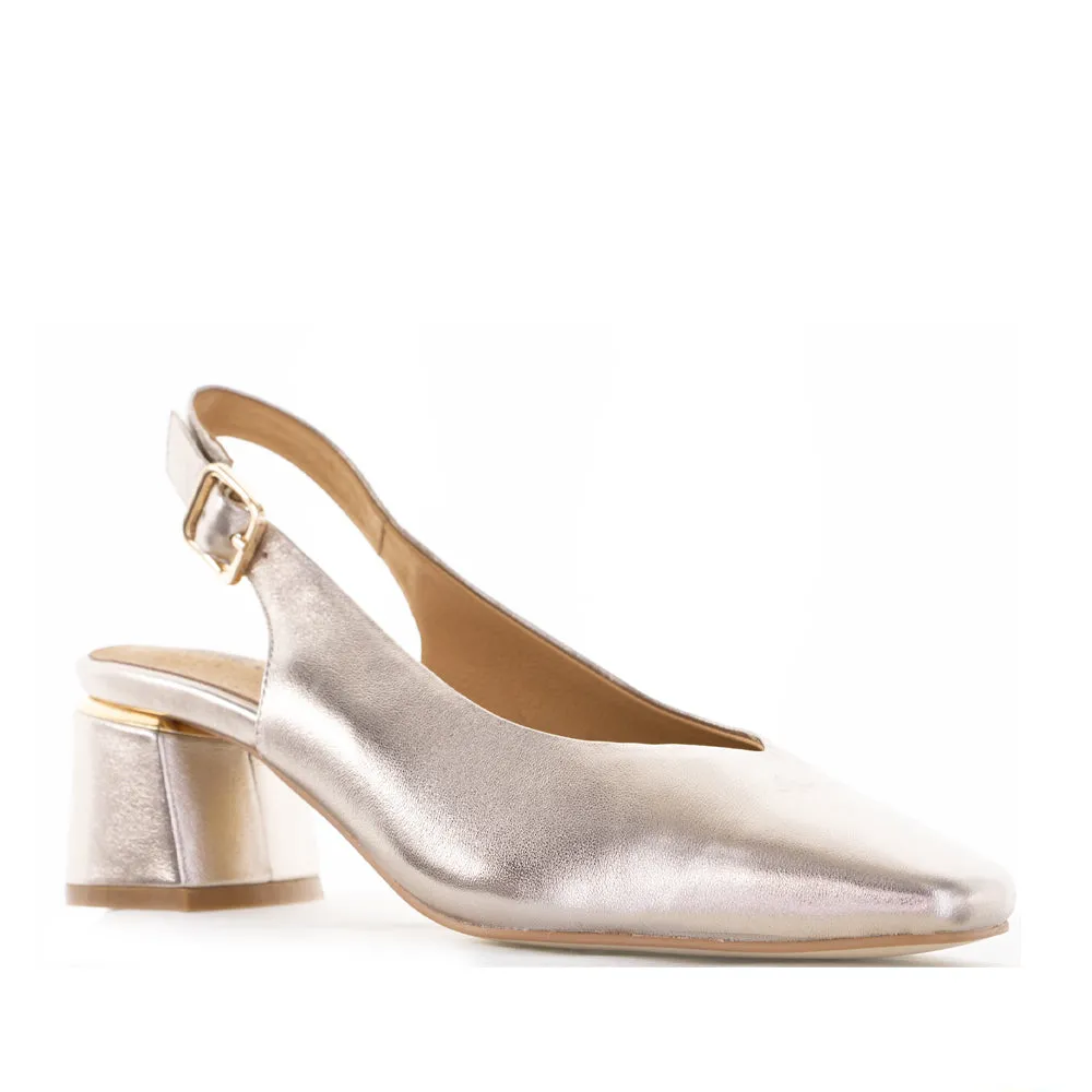 BELLE SCARPE RECORD PALE GOLD