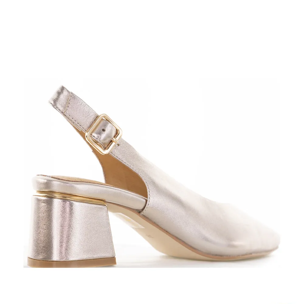 BELLE SCARPE RECORD PALE GOLD
