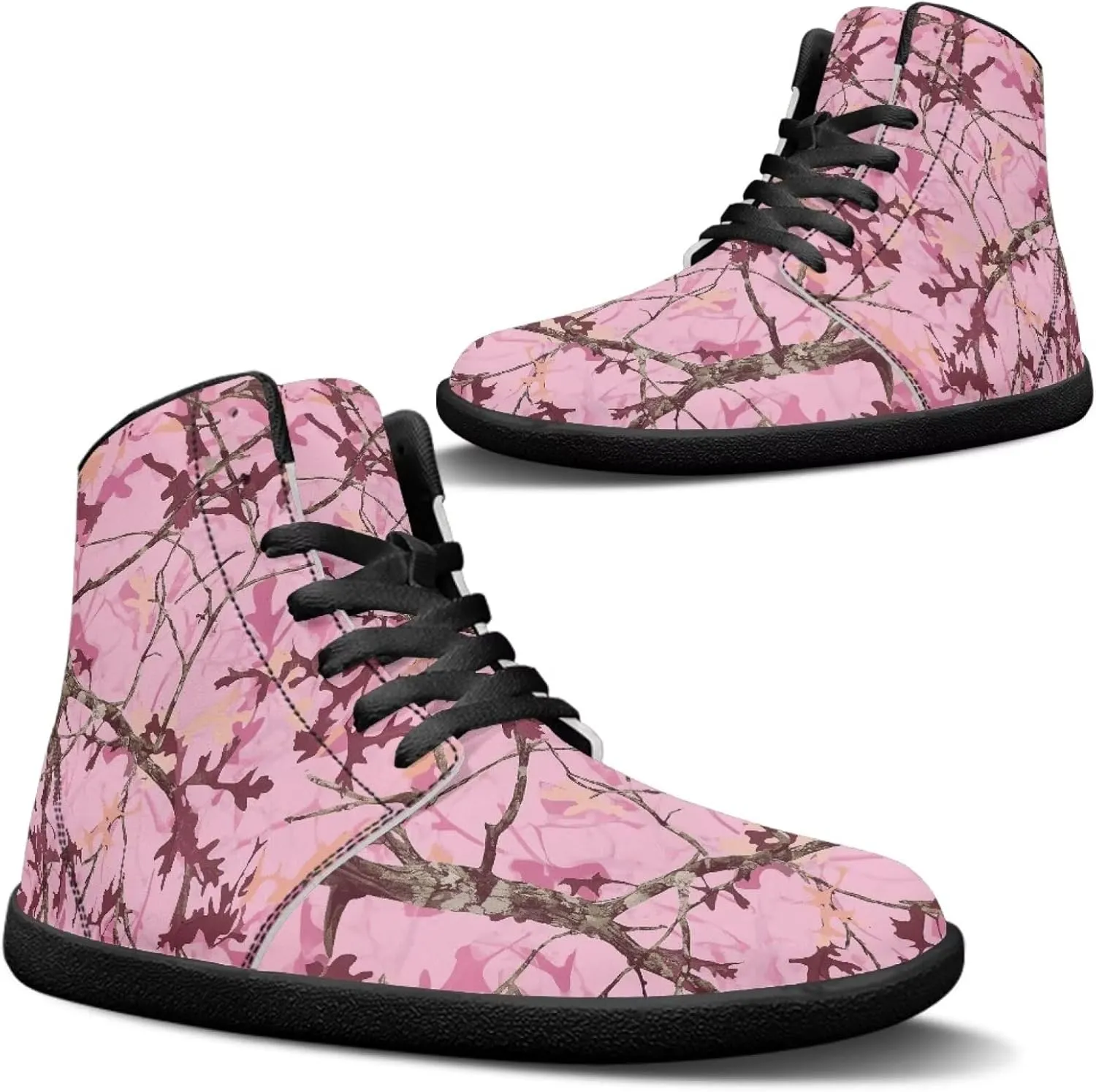Binienty Women Men High Top Minimalist Barefoot Shoes Zero Drop Sole Outdoor Ankle Boot Shoes