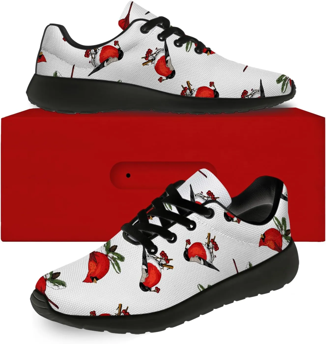 Bird Print Shoes for Men Women Lightweight Comfort Running Tennis Walking Sneakers Bird Lover Gifts for Him Her