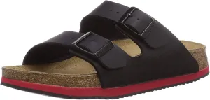 Birkenstock Unisex Mules, Black Black Ls Black Red, 11 US Men