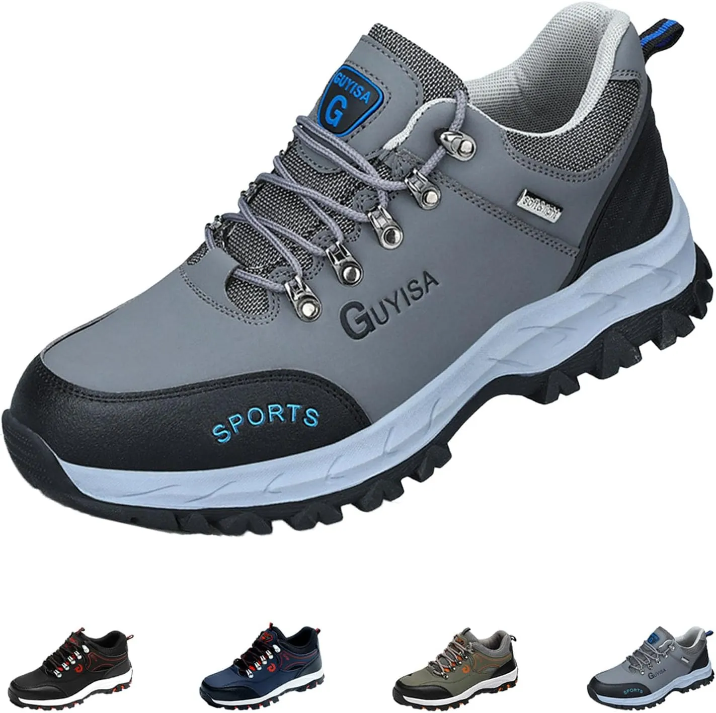 BlackeEight Men's Steel-Toe Safety Work Shoes,Arch Support Non-Slip Resistant Puncture Proof Industrial & Construction Sneakers