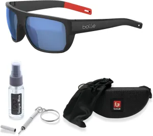 Bolle Vulture 62MM Flat Top Sunglasses for Men   BUNDLE With Designer iWear Complimentary Eyewear Kit