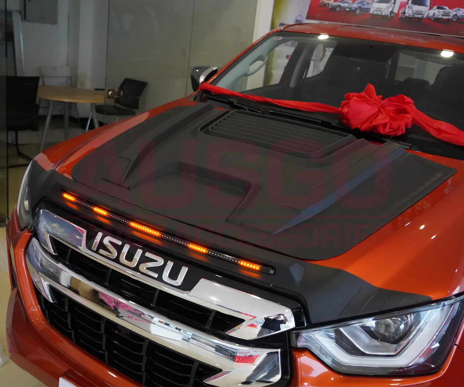 Bonnet Protector with LED Light for ISUZU MUX MU-X 2021-Onwards