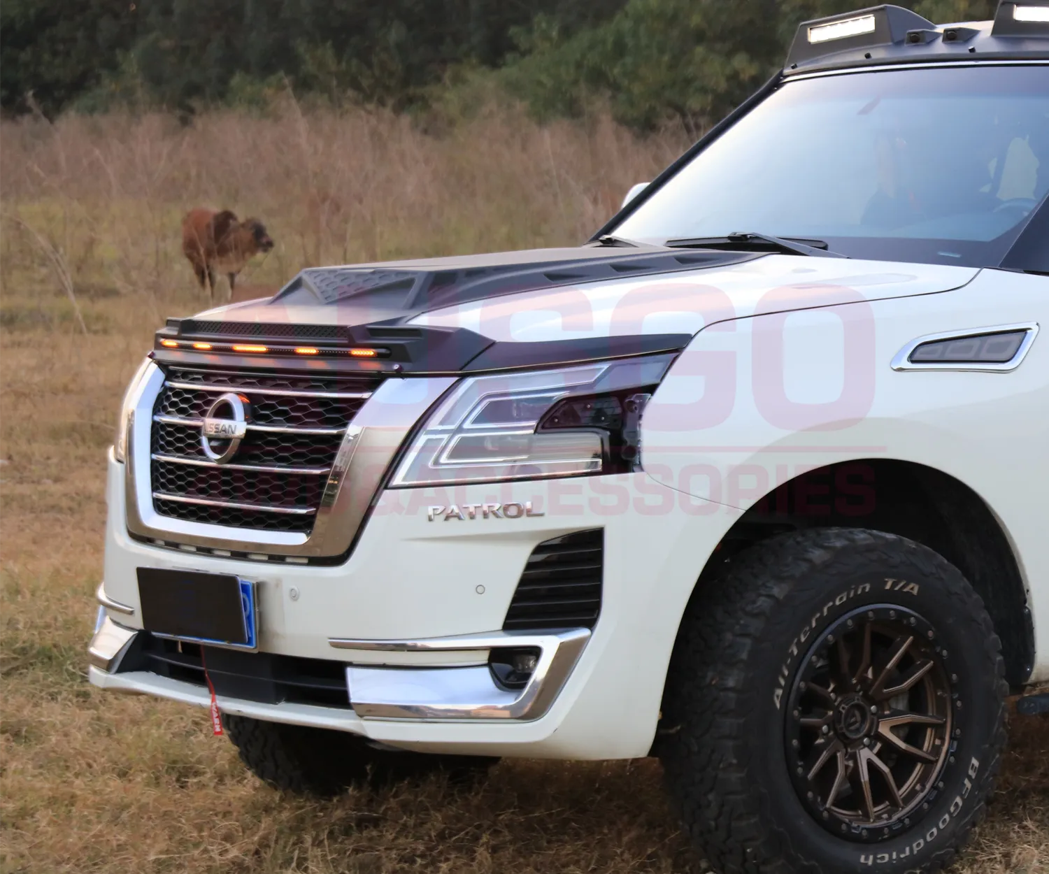Bonnet Protector with LED Light  for Nissan Patrol Y62 2021-Onwards