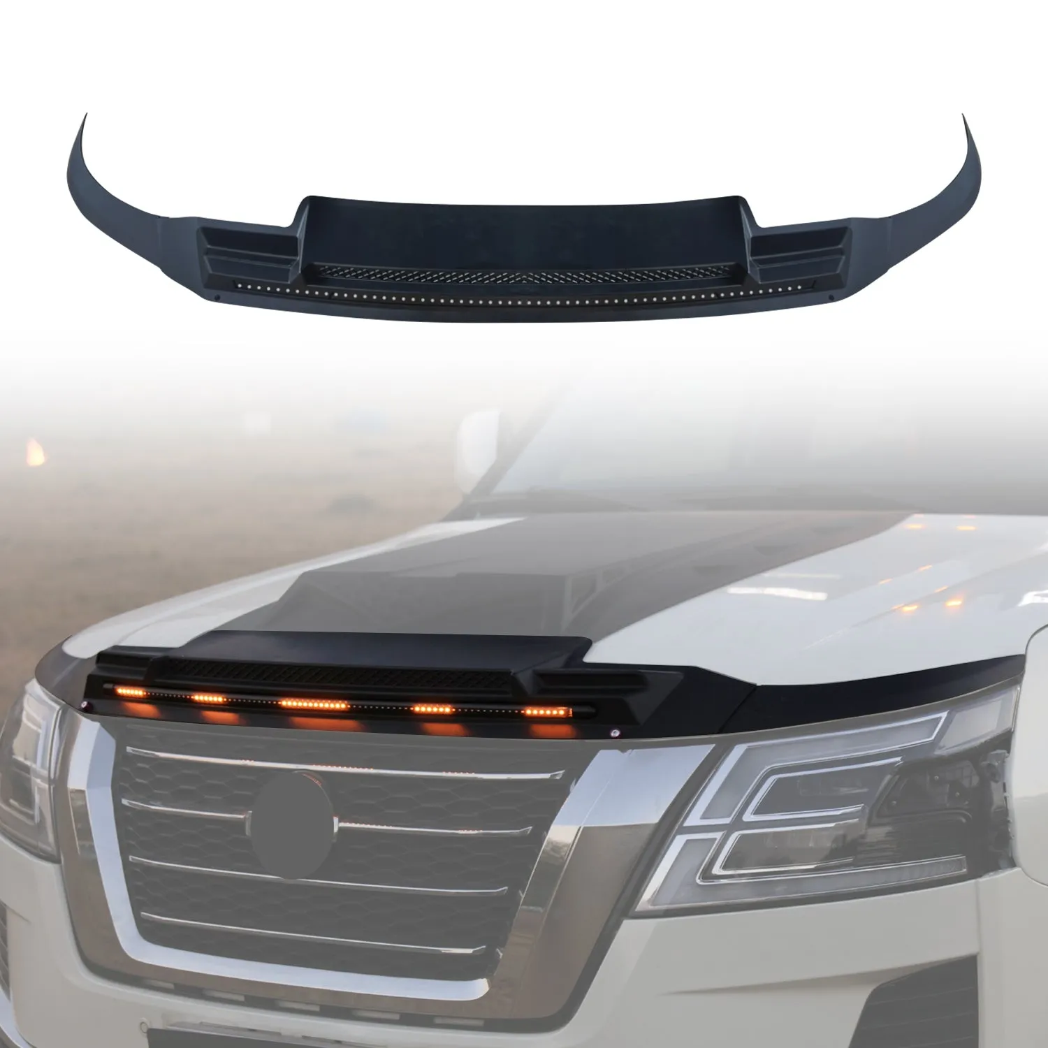 Bonnet Protector with LED Light  for Nissan Patrol Y62 2021-Onwards