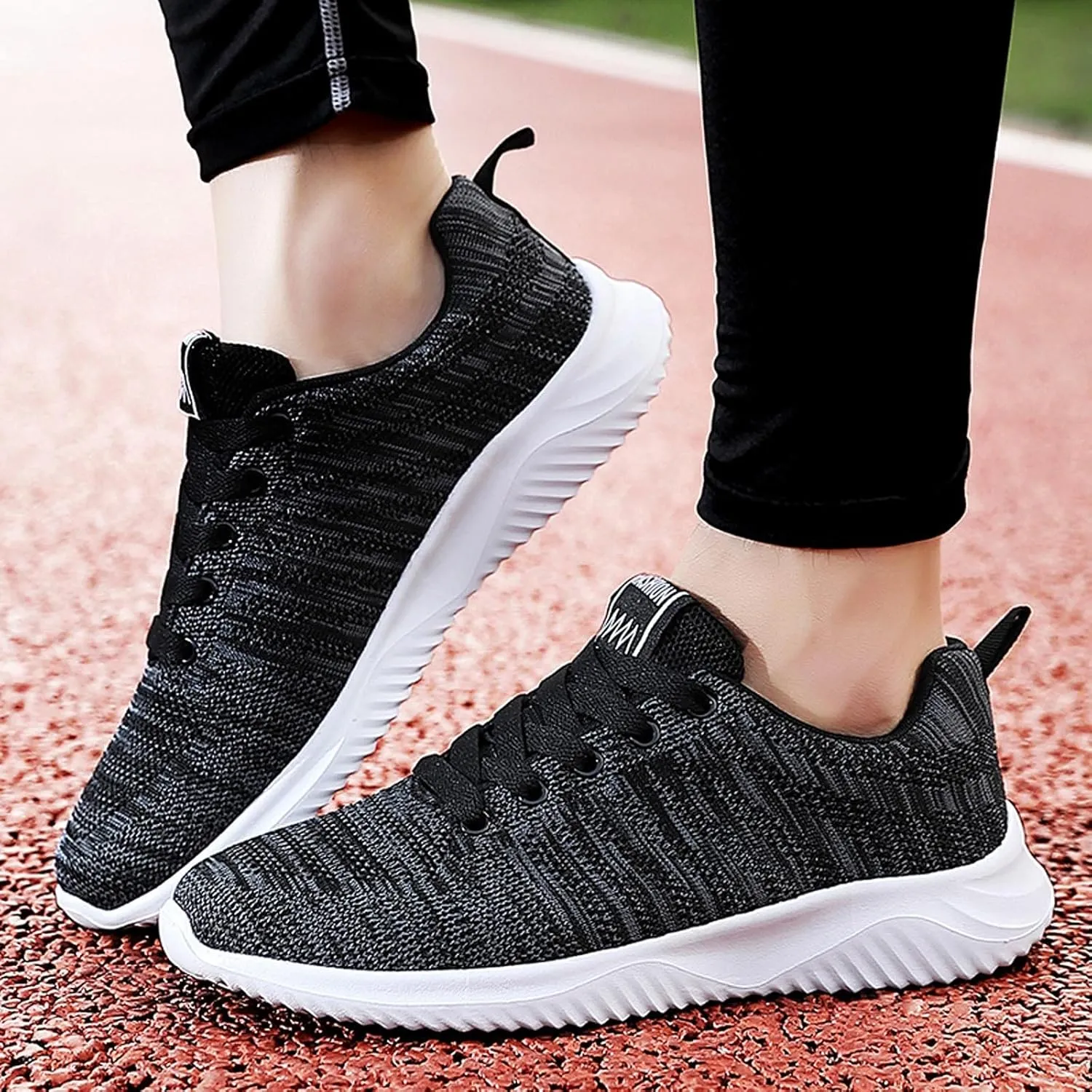 BORAMAX Trainers Mens Running Shoes Tennis Fashion Sneakers Athletic Slip On Walking Gym Lightweight Breathable Shoes