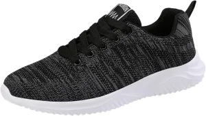 BORAMAX Trainers Mens Running Shoes Tennis Fashion Sneakers Athletic Slip On Walking Gym Lightweight Breathable Shoes