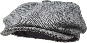 Borges & Scott Lomond Newsboy Cap - 100% Handwoven Wool - Harris Tweed - Water Resistant