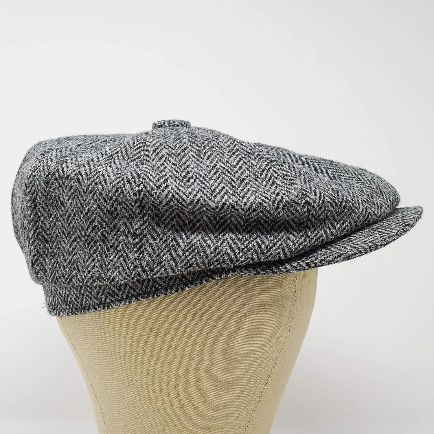 Borges & Scott Lomond Newsboy Cap - 100% Handwoven Wool - Harris Tweed - Water Resistant