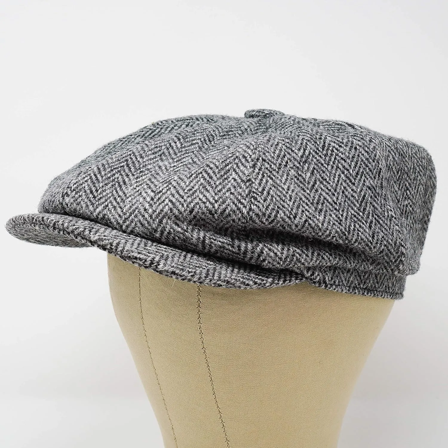 Borges & Scott Lomond Newsboy Cap - 100% Handwoven Wool - Harris Tweed - Water Resistant