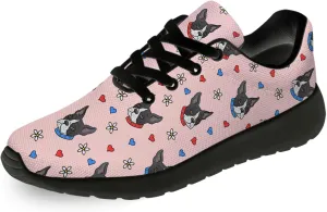 Boston Terrier Print Running Shoes for Women Men Tennis Walking 3D Print Sneakers Gifts for Mom Dad