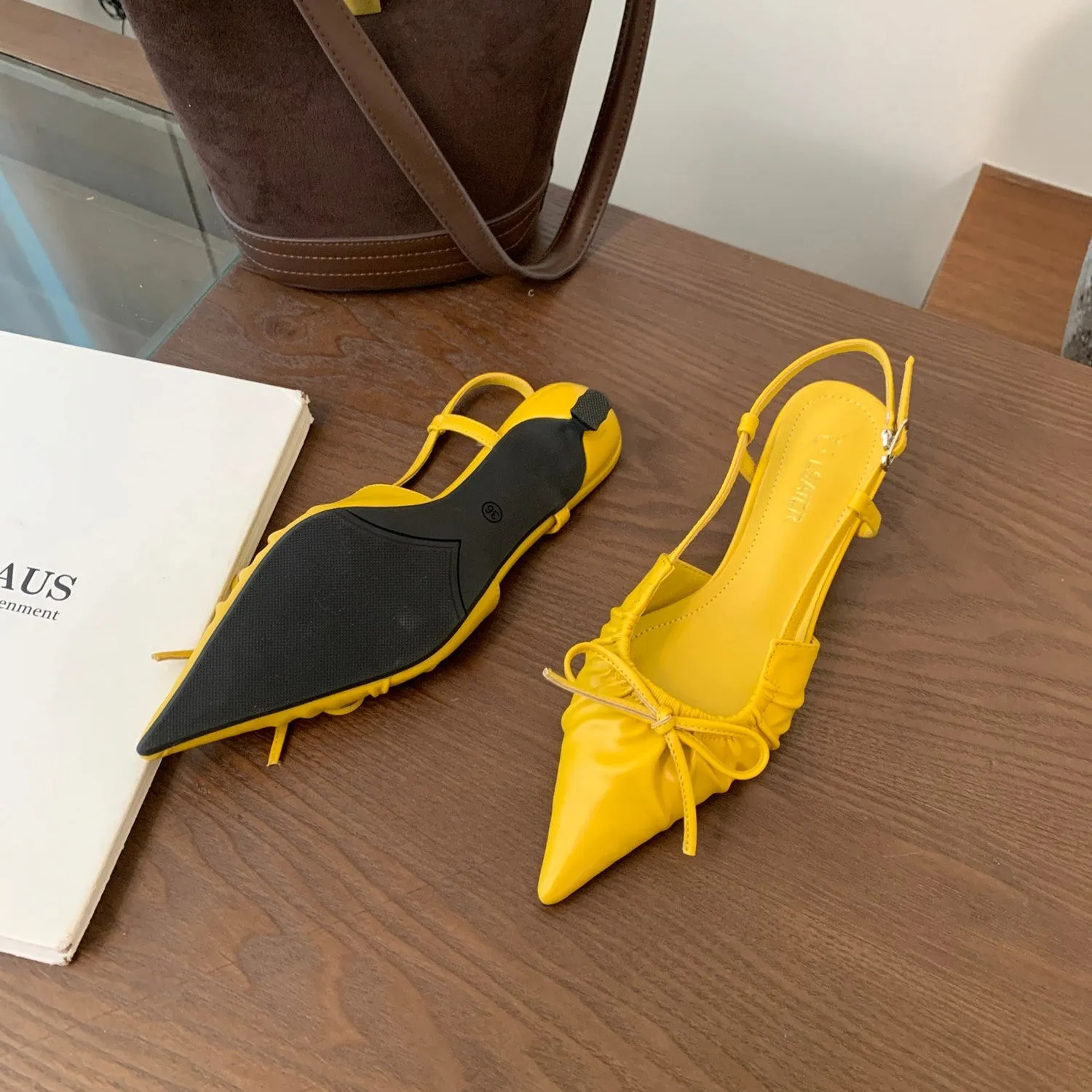 Bowtie Kitten Heel Slingbacks 3CM
