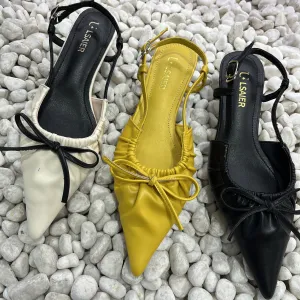 Bowtie Kitten Heel Slingbacks 3CM