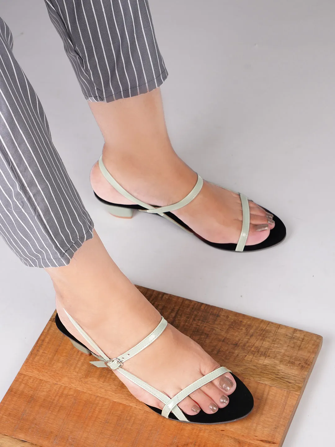 Buckle Strap Block Heel