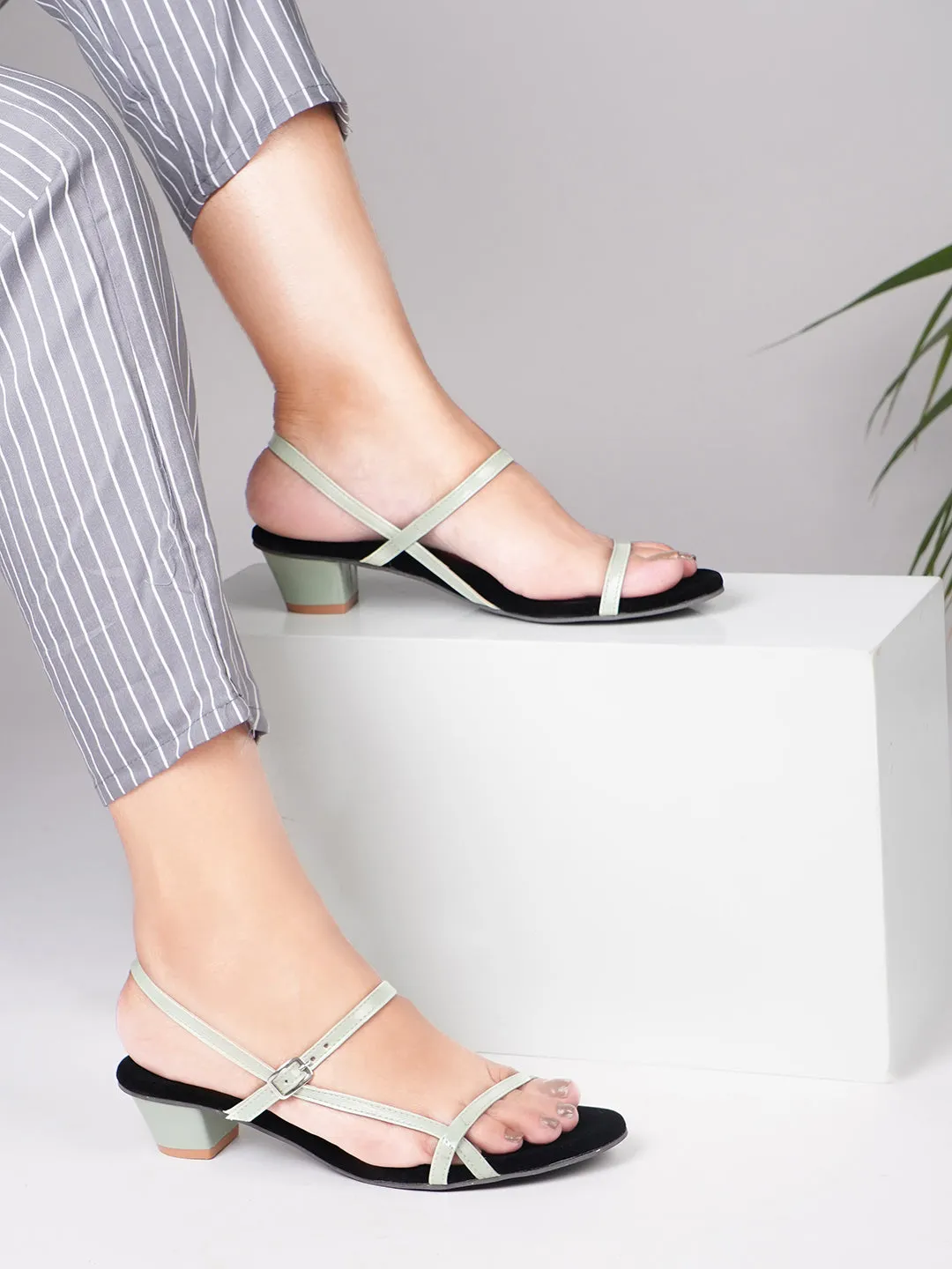 Buckle Strap Block Heel
