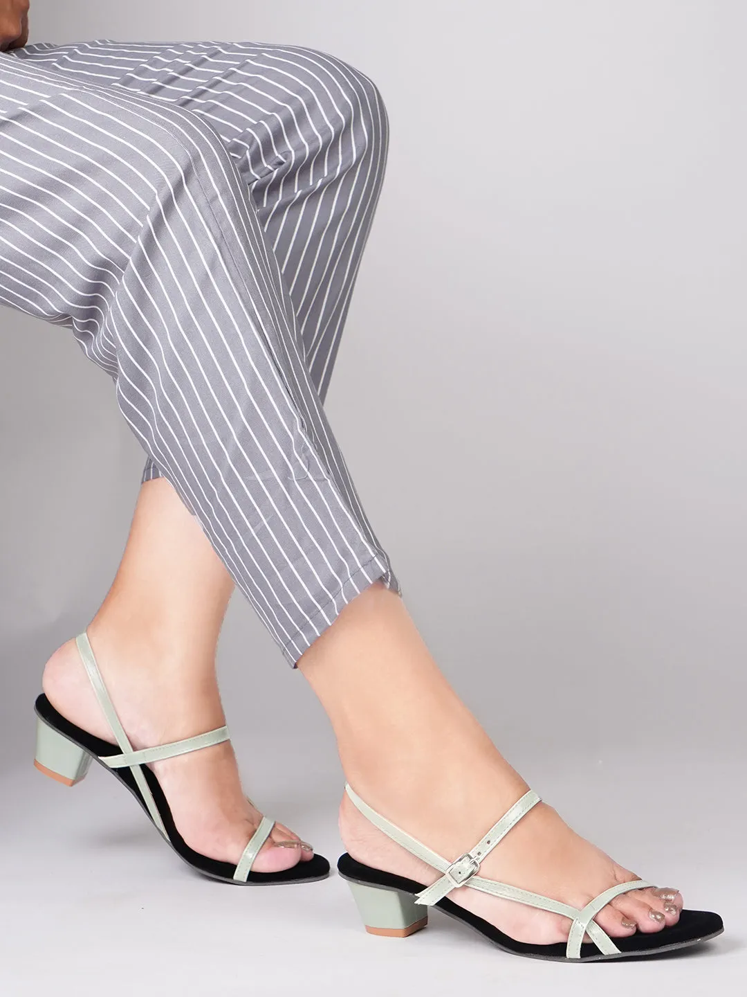 Buckle Strap Block Heel