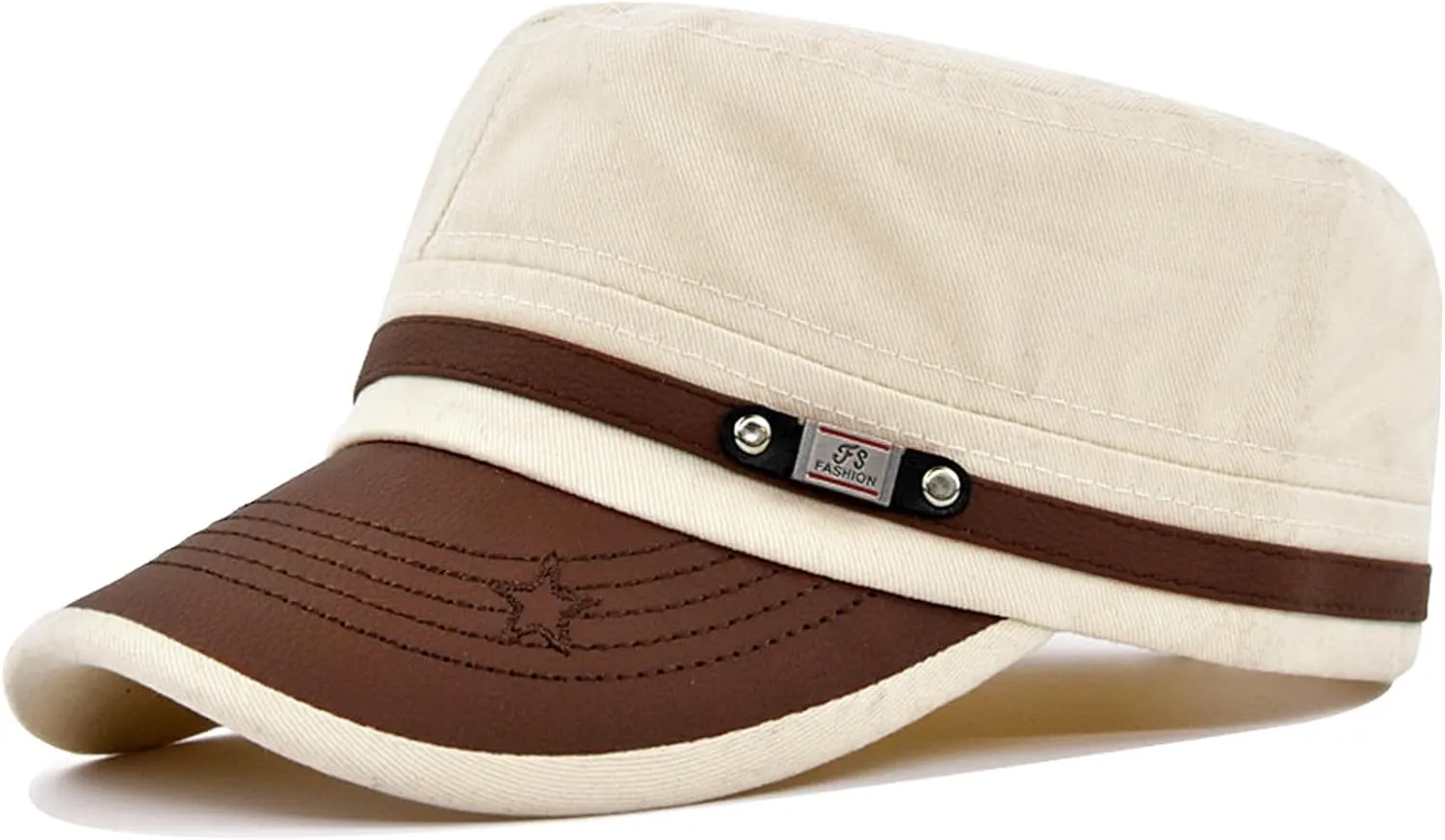 Cadet Army Cap for Men Women Twill Military Corps Hat Flat Top Cap
