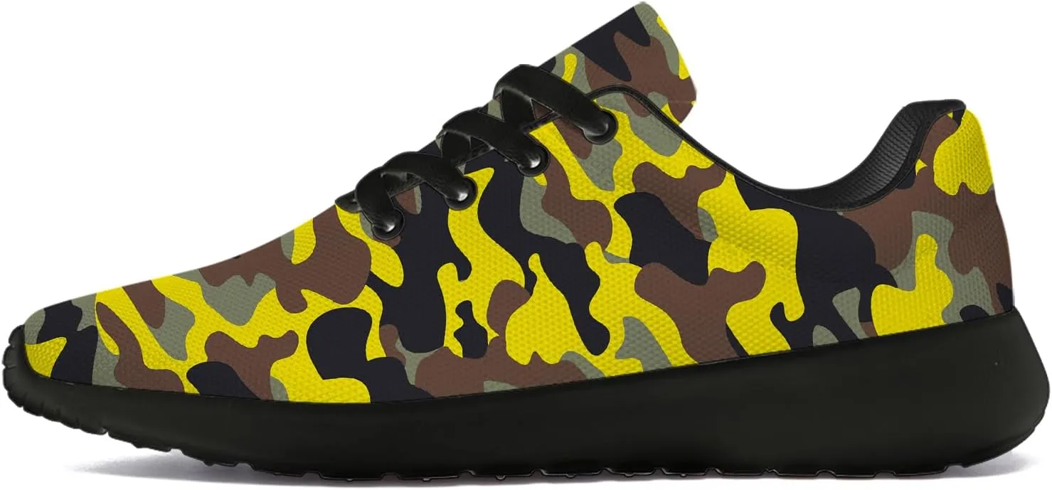 Camouflage Print Shoes for Men Women Running Comfortable Lightweight Tennis Walking Sneakers