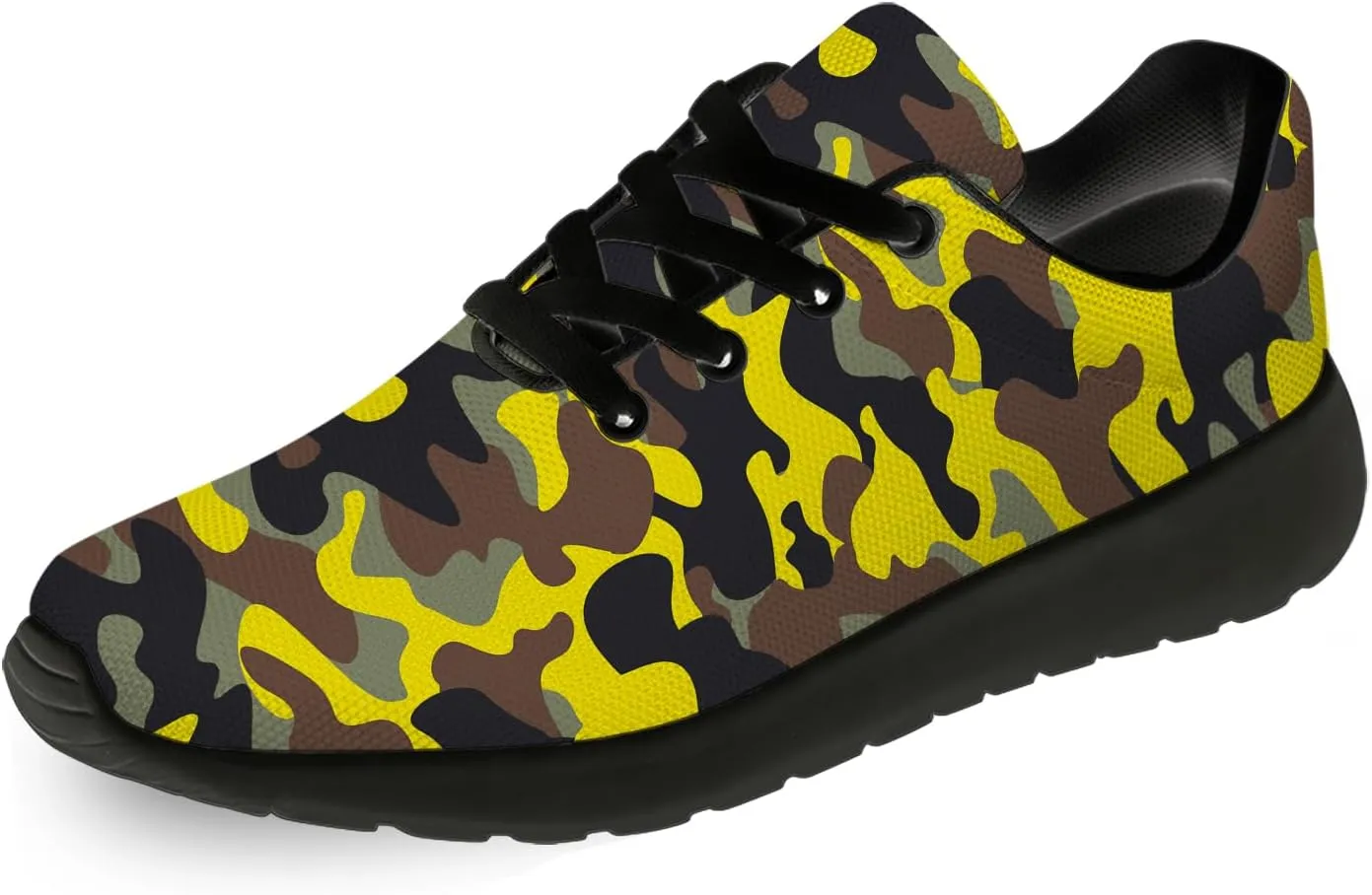 Camouflage Print Shoes for Men Women Running Comfortable Lightweight Tennis Walking Sneakers