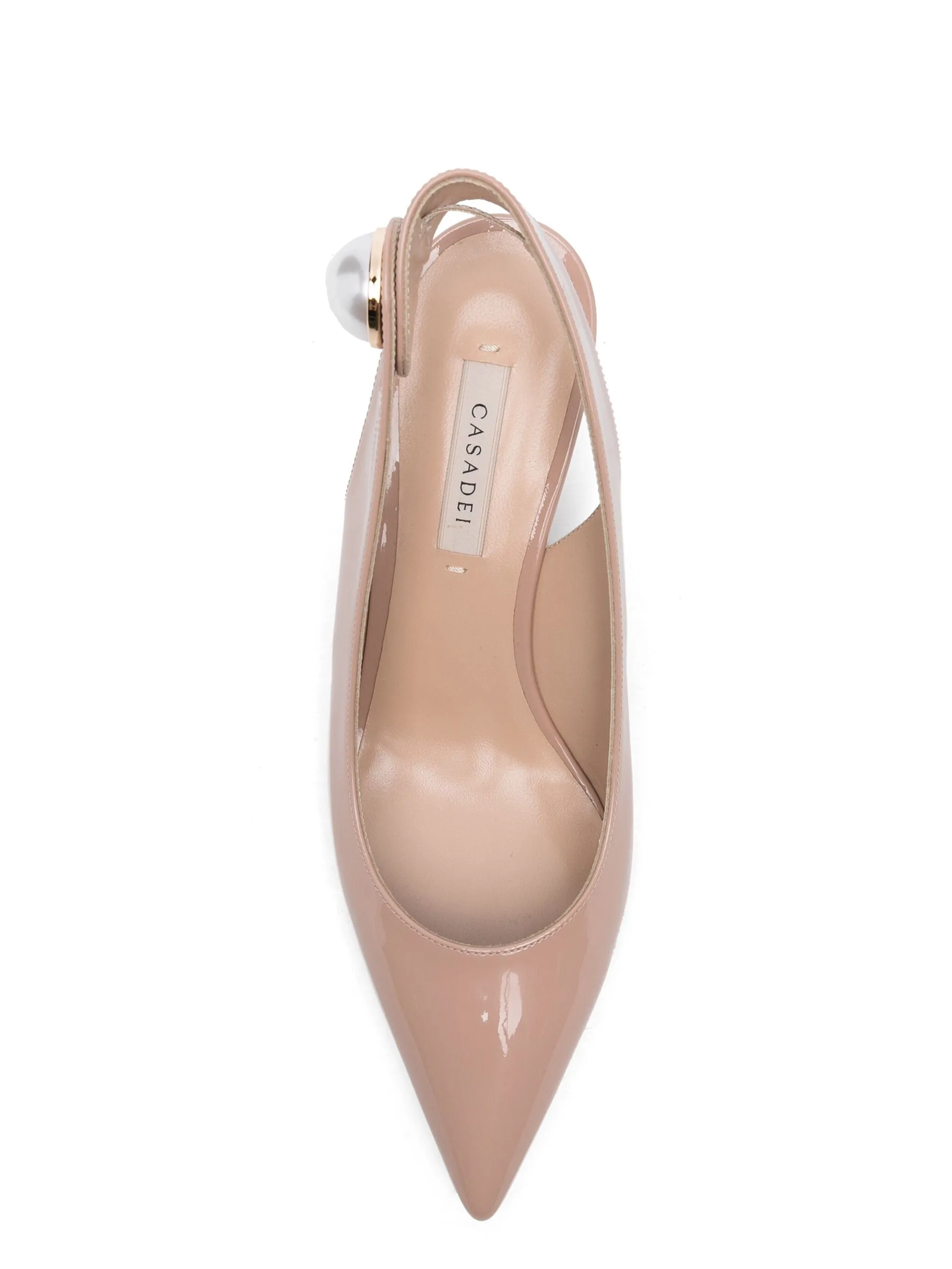 Casadei Tiffa Blush Beige Slingback