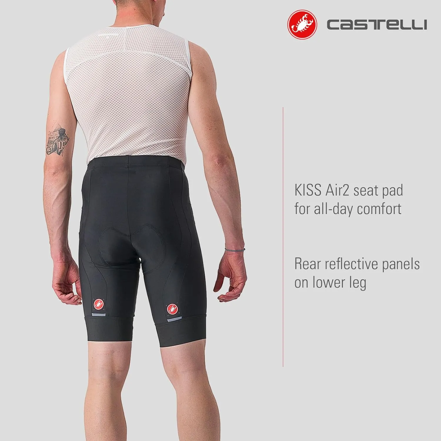 CASTELLI Men’s Entrata 2 Short for Road and Gravel Biking I Cycling