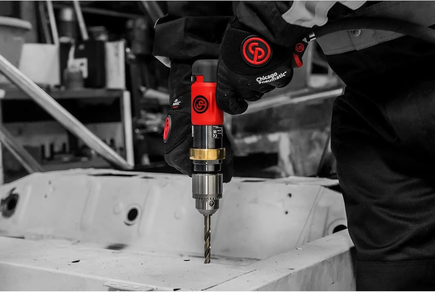 Chicago Pneumatic CP9789C - Air Power Drill, 1/2 Inch (13 mm), Keyed Chuck, Pistol Handle, 0.47 HP / 350 W, Stall Torque 10.3 ft. lbf / 14 NM, 840 RPM, Hand Drill, Power Tools & Home Improvement