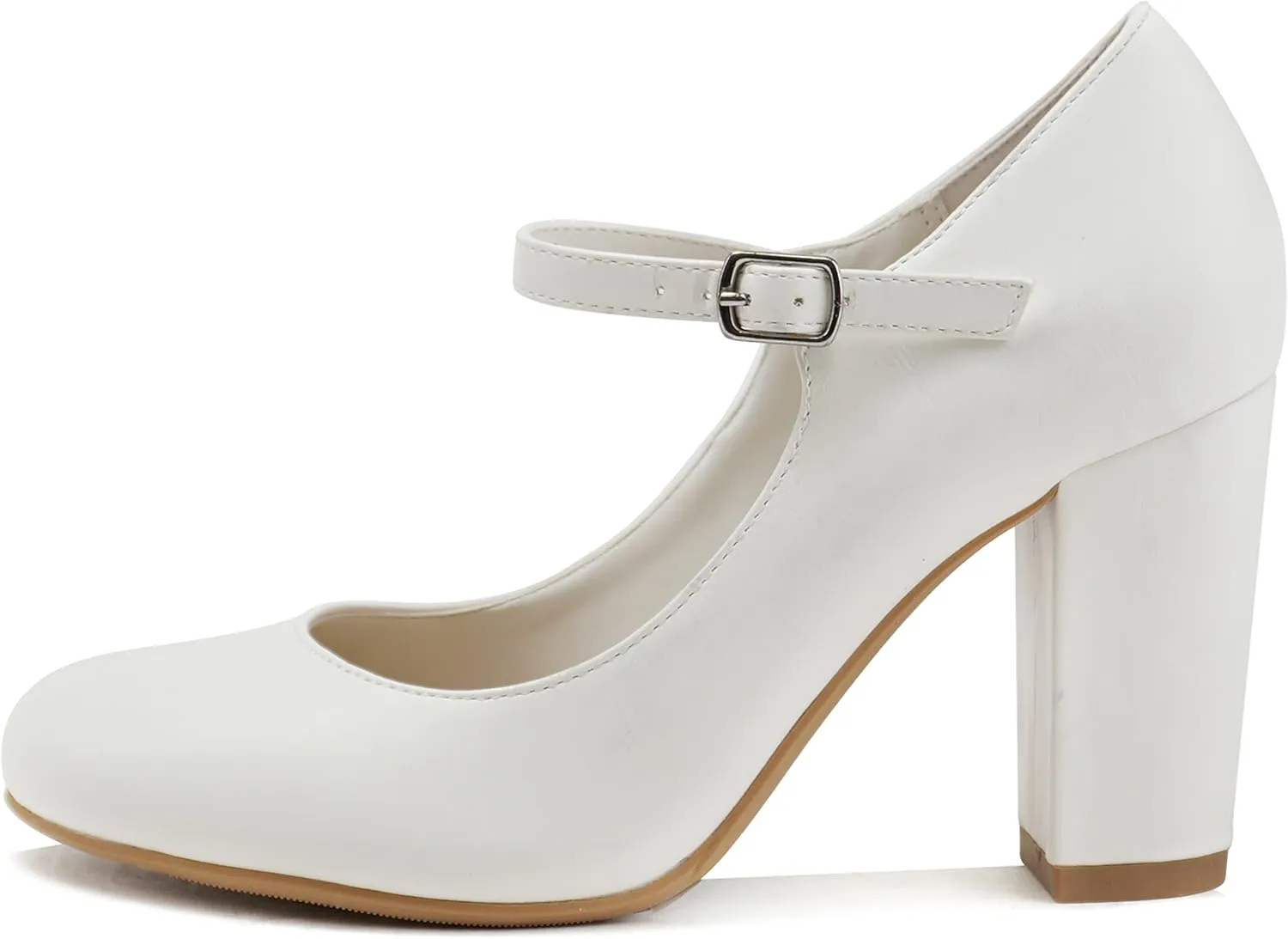 City Classified Comfort Women's Closed Toe Ankle Strap Block Heel