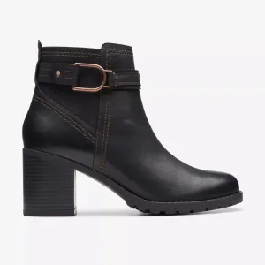 Clarks Women's Leda Strap Black Leather 26174959