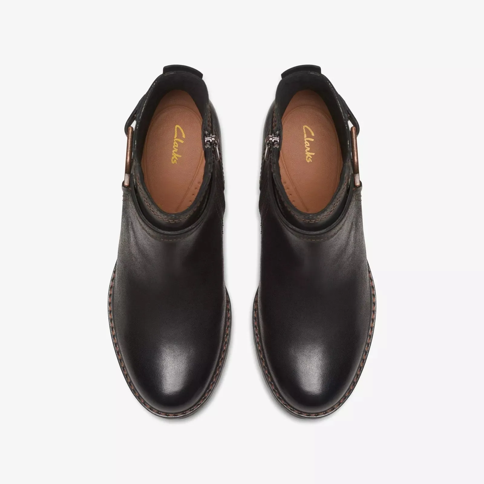 Clarks Women's Leda Strap Black Leather 26174959