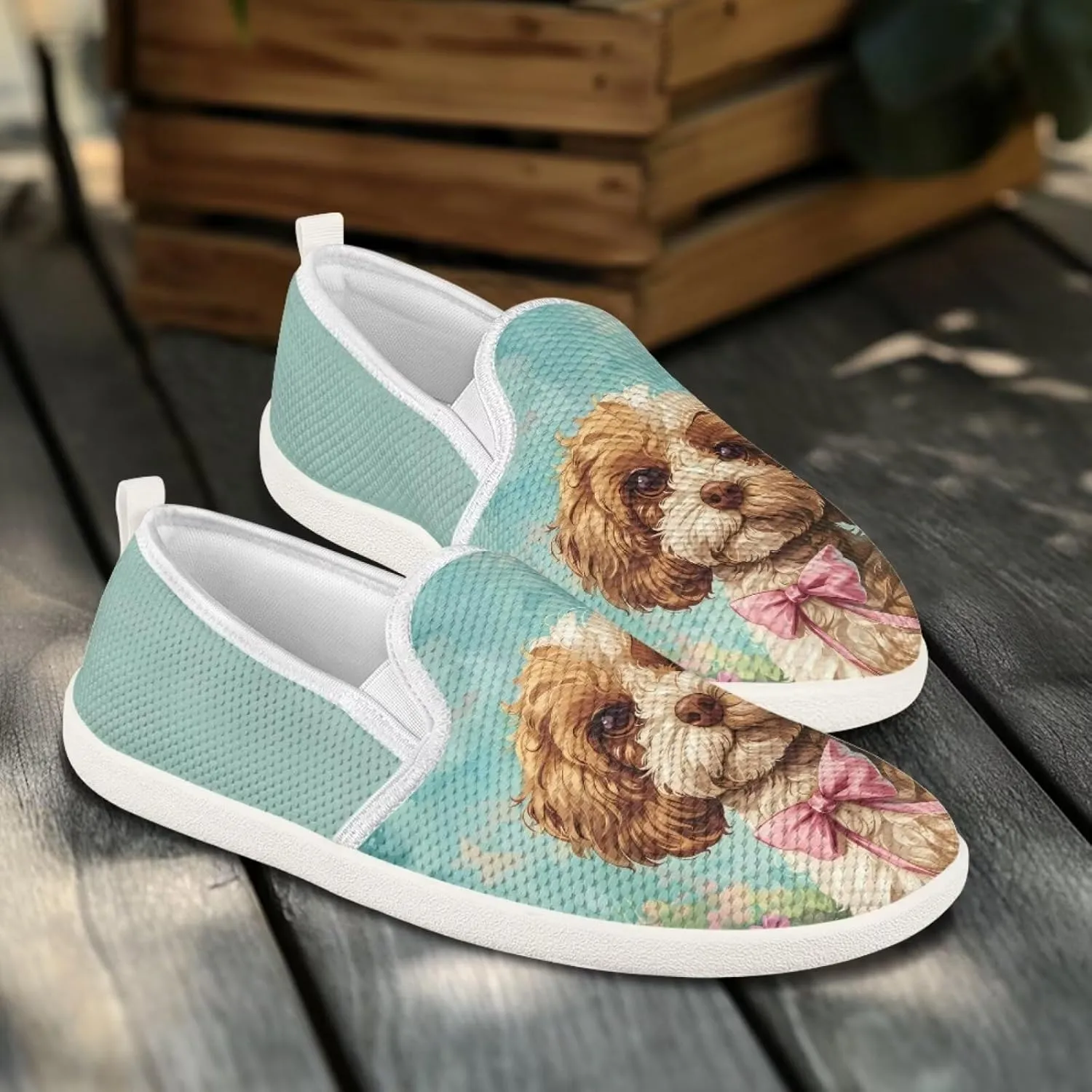 Coloranimal Womens Flats Slip On Shoes Fashion Sneakers Loafers for Women Travel Shoes Lightweight Walking Shoes Casual Flats Running Shoes