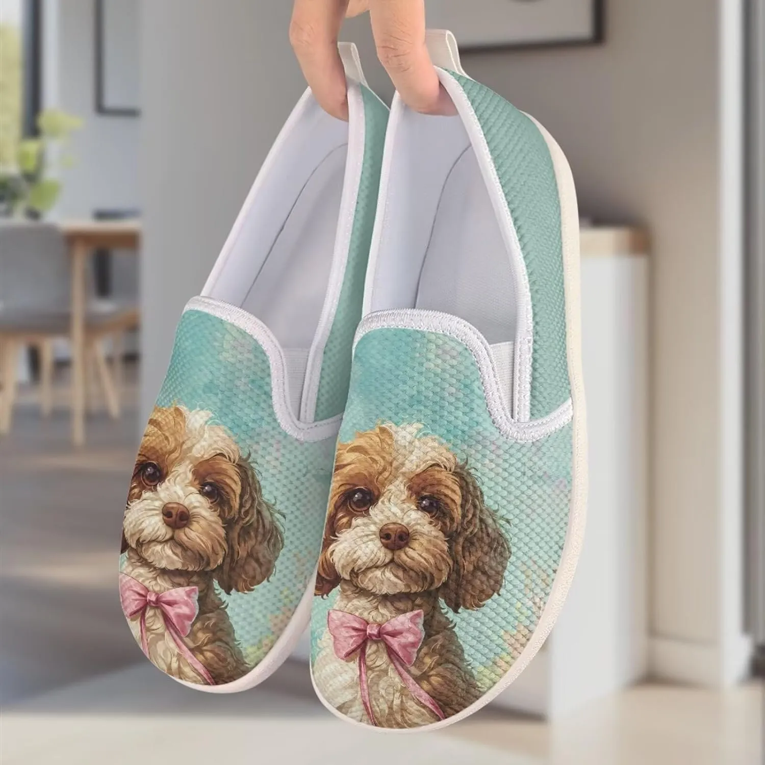 Coloranimal Womens Flats Slip On Shoes Fashion Sneakers Loafers for Women Travel Shoes Lightweight Walking Shoes Casual Flats Running Shoes