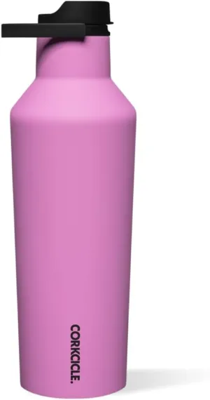 Corkcicle Sport Canteen Insulated Tumbler, Fuchsia, 32 oz – Reusable Water Bottle Keeps Beverages Cold for 25 Hours & Hot 12 Hours – Cupholder Friendly Tumbler with Screw-On Cap