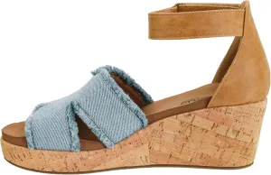 Corkys Footwear Women's Rom Com 2.5 Inch Sandal Wedge - Comfortable Cushioned Footbed, Trendy, with Adjustable Hook and Loop Strap for All-Day Wear, Versatile Style
