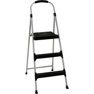 Cosco 11410PBL2 Signature Series Three Step Steel Step Stool with Plastic Steps