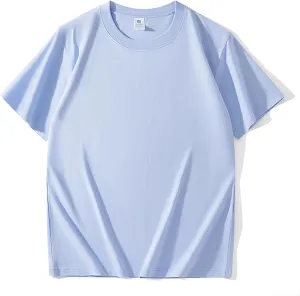 Cotton T-Shirts Womens T Shirts Plain Tops T Shirt for Men Crew Neck Tshirts Lay-Flat Collar Tshirts Classic S - 4XL