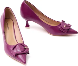 C.Paravano Women's Pumps | Low Heel Designer Shoes | Kitten Heels Womens Short Heels | Leather Pumps