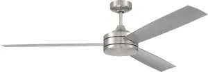Craftmade INS62BNK3 Inspo 62" Ceiling Fan with Wall Control, Brushed Polished Nickel