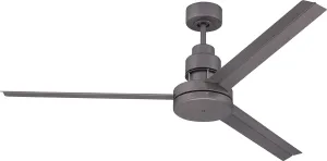 Craftmade MND54ESP3 Mondo Indoor/Outdoor Damp Locations 54" Ceiling Fan with Remote, 3 Metal Aluminum Blades, Industrial Fan for Patio, Espresso
