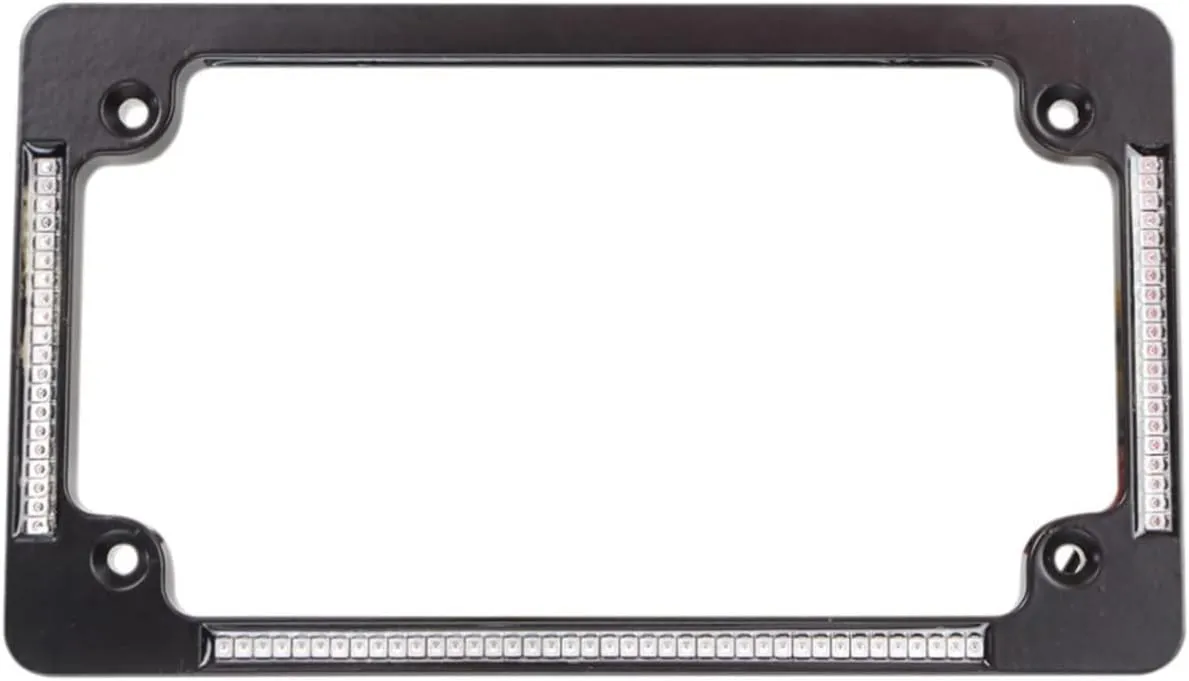 Custom Dynamics TF04-B License Plate Frame (Black All-In-One with Integrated Plate Light, Turn-Signals, and Brake Light)