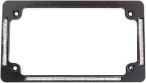 Custom Dynamics TF04-B License Plate Frame (Black All-In-One with Integrated Plate Light, Turn-Signals, and Brake Light)