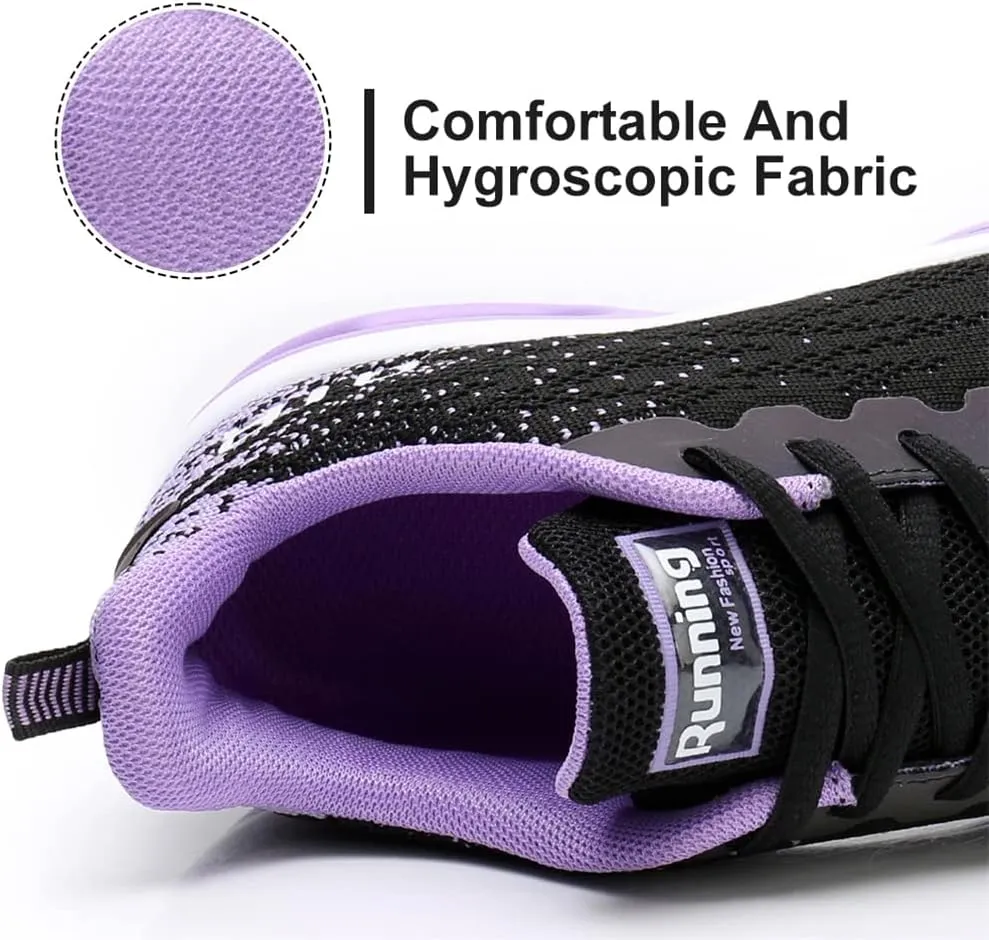 Dannto Women's Lightweight Walking Sneakers Air Cushion Tennis Athletic Running Fashion Sport Shoes for Girls