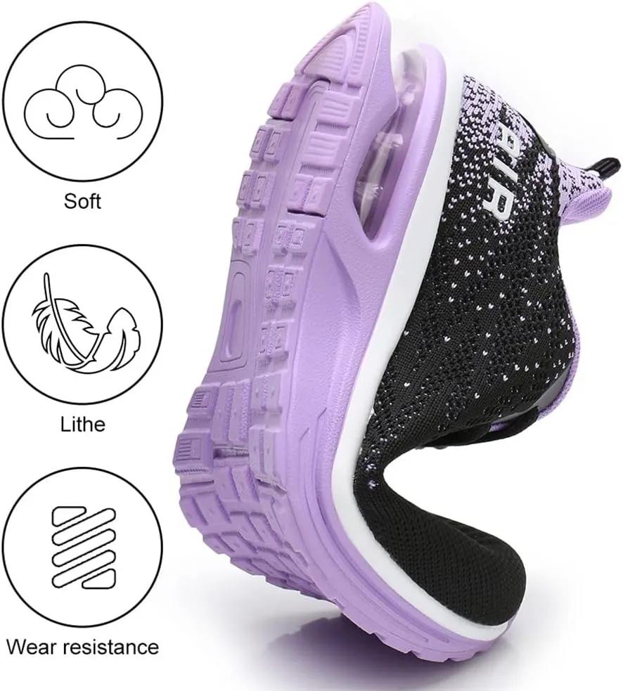 Dannto Women's Lightweight Walking Sneakers Air Cushion Tennis Athletic Running Fashion Sport Shoes for Girls