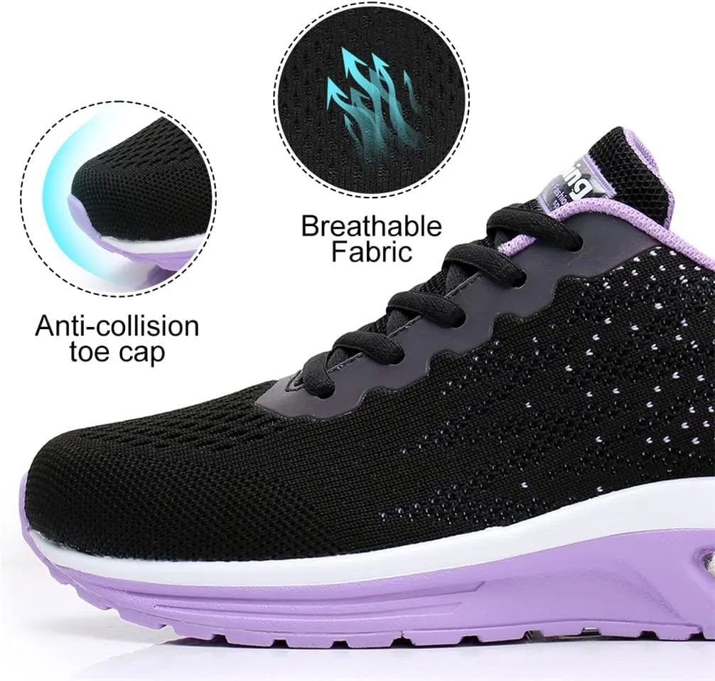 Dannto Women's Lightweight Walking Sneakers Air Cushion Tennis Athletic Running Fashion Sport Shoes for Girls