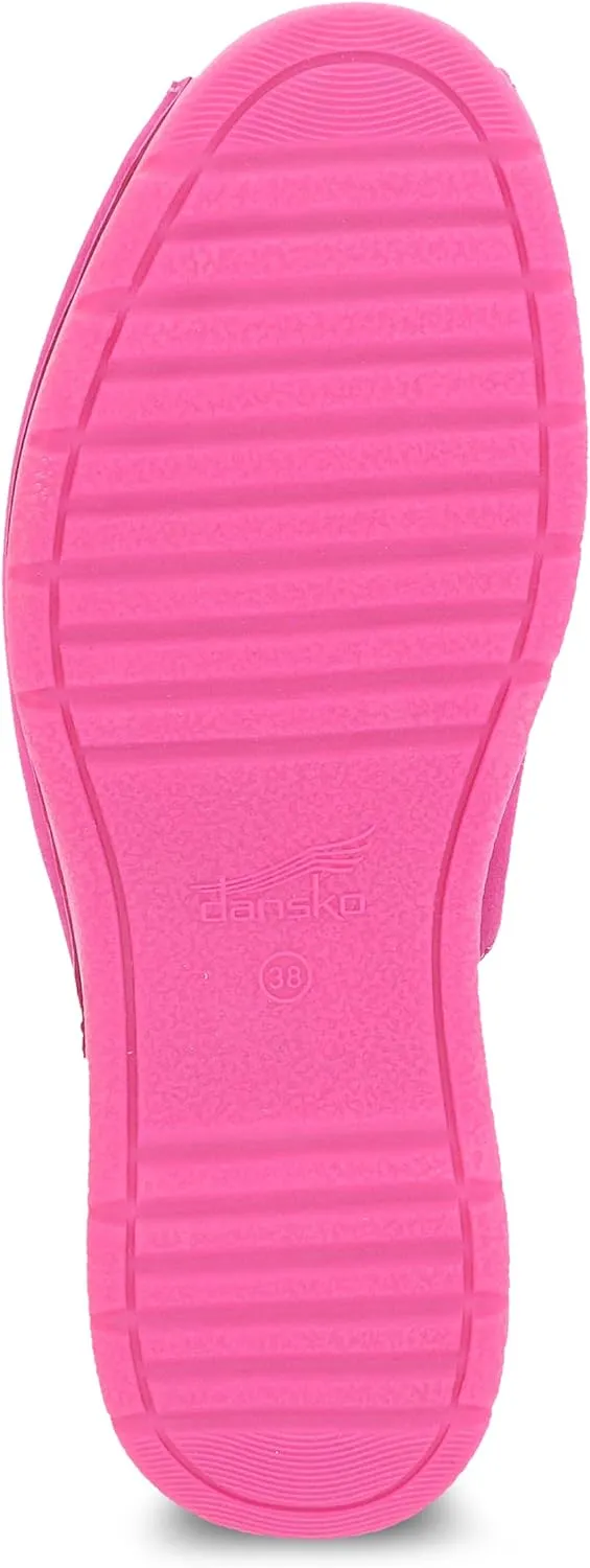 Dansko Ravyn Peep Toe Sandal for Women - Colorful and Stylish Shoe with Recycled Textile Linings and Leather Uppers - All-Day Legendary Comfort