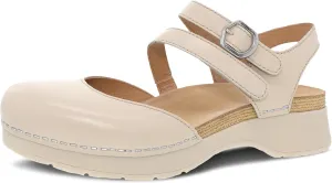 Dansko Rissa Closed Toe Sandal for Women - Unique and Stylish Shoe with Recycled Textile Linings and Leather Uppers - All-Day Legendary Comfort