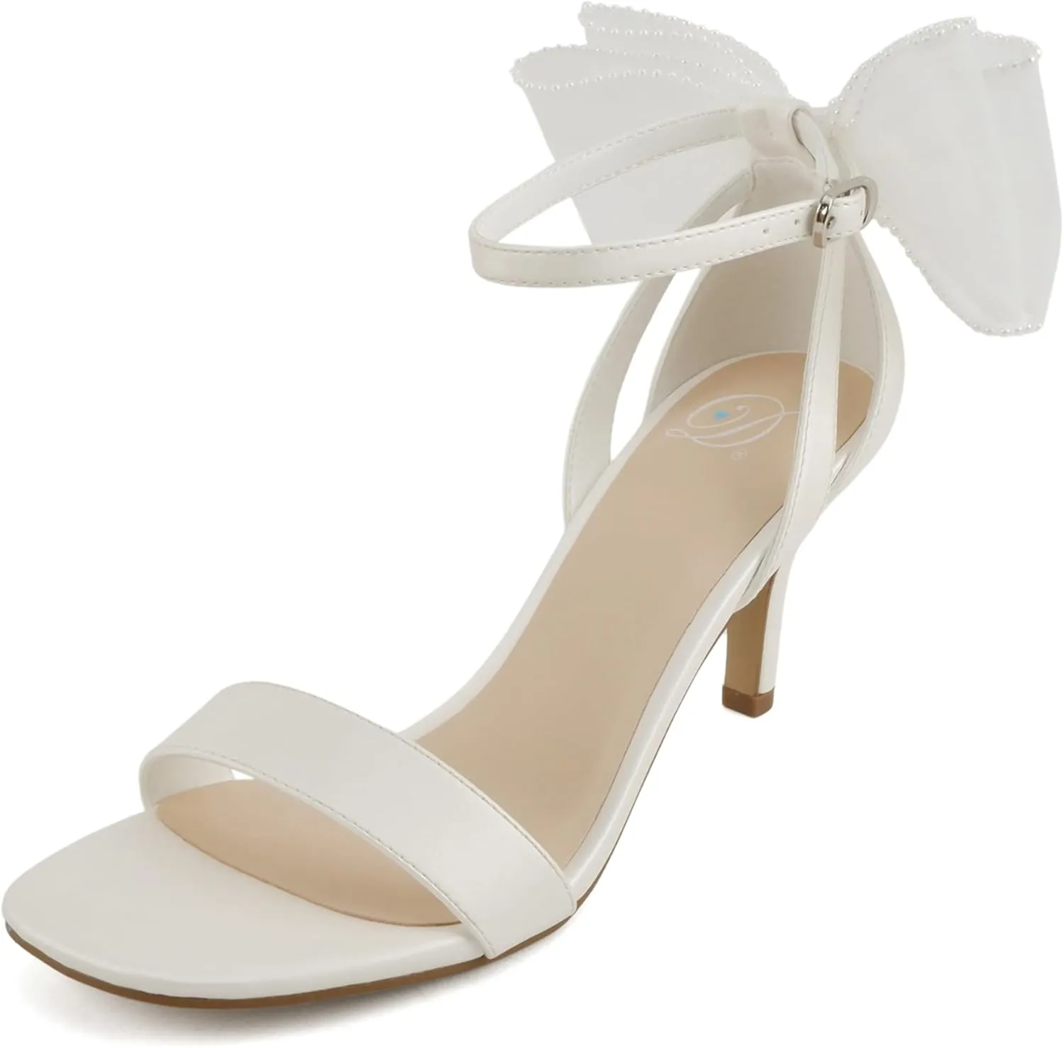 Delicious Everly ~ Women Ankle Strap Low Heel Bridal Dress Sandals