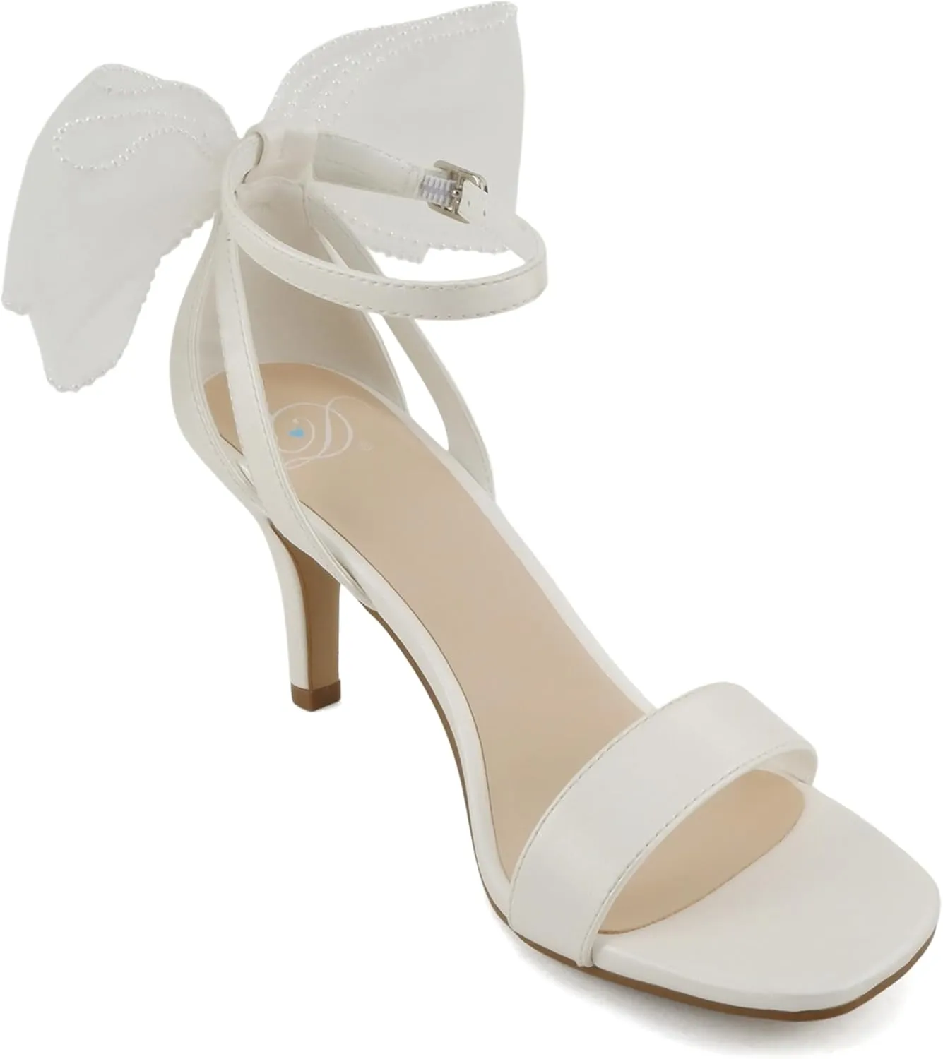 Delicious Everly ~ Women Ankle Strap Low Heel Bridal Dress Sandals