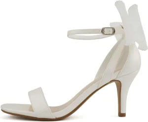 Delicious Everly ~ Women Ankle Strap Low Heel Bridal Dress Sandals