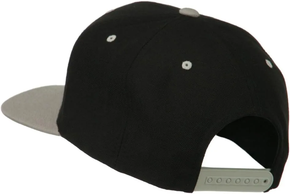 Diamond Embroidered Snapback Two Tone Cap
